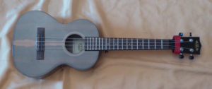 Finished Ukulele with electric pickup and pre-amp fitted